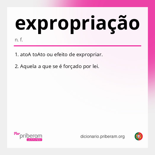 
   Significado de expropriação