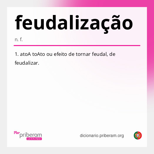 Significado de feudalização