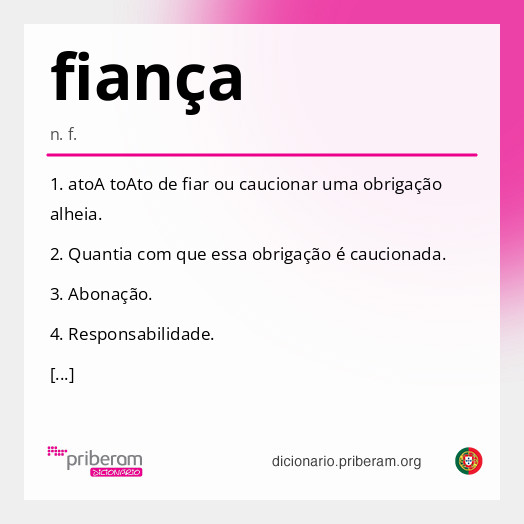 Significado de fiança