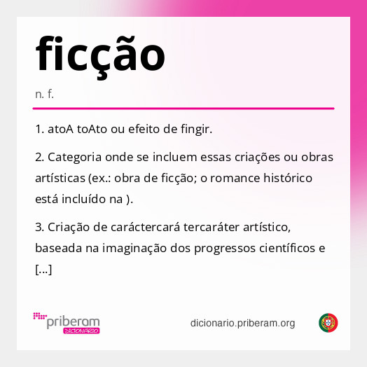 Significado de ficção