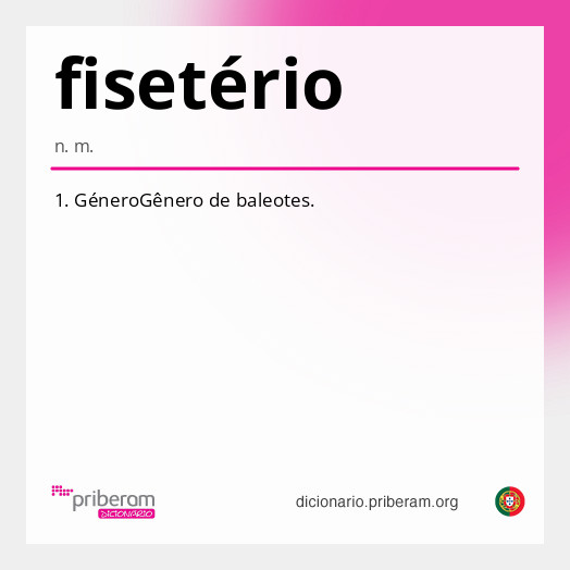 Significado de fisetério