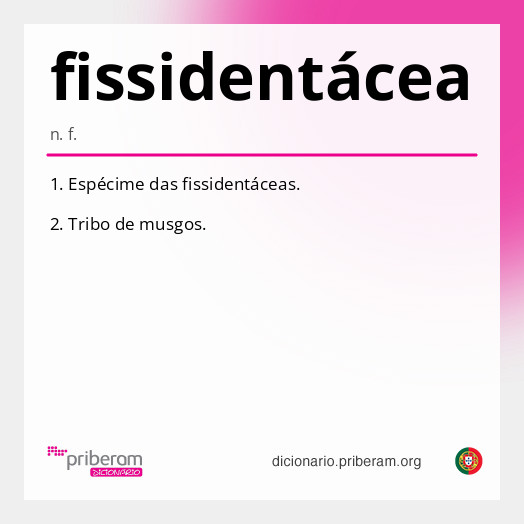 Significado de fissidentácea