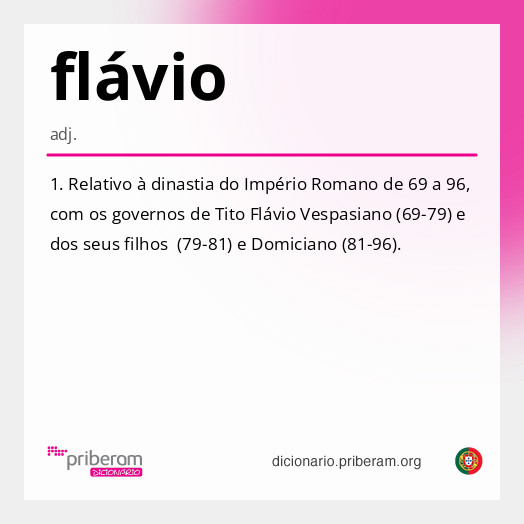 Significado de flávio
