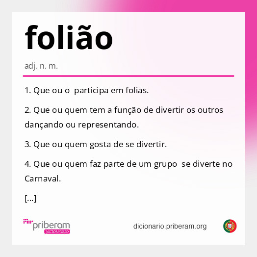 Significado de folião