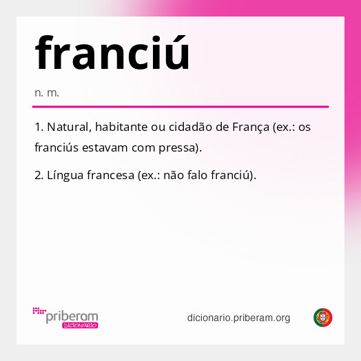 Significado de franciú