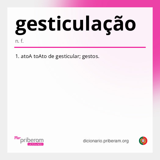 Significado de gesticulação