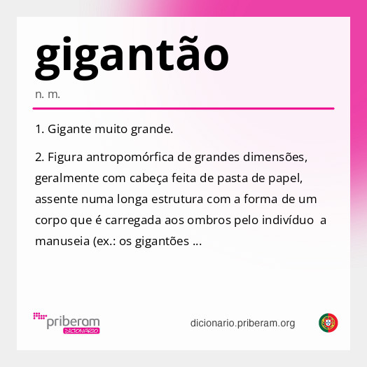 Significado de gigantão