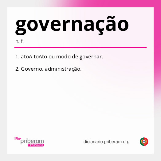 Significado de governação