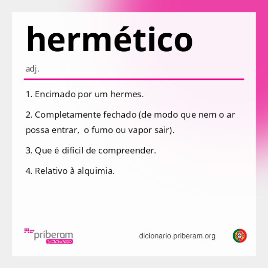 
   Significado de hermético