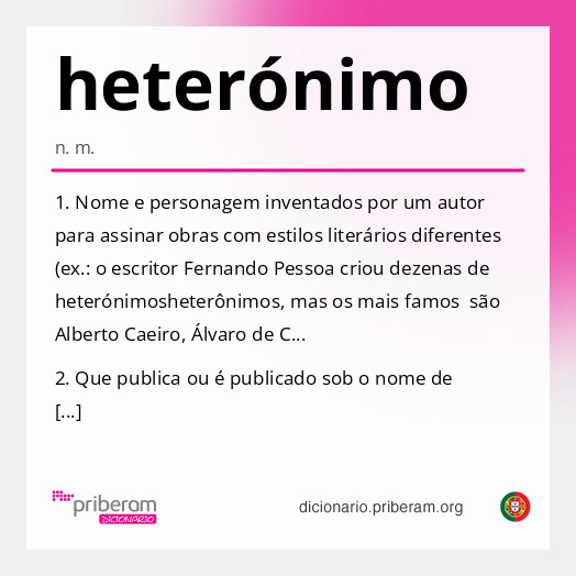 Significado de heterónimo