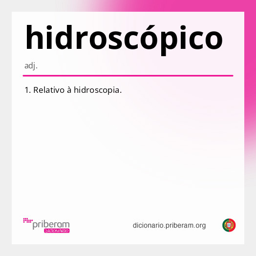 Significado de hidroscópico