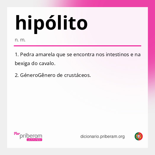 Significado de hipólito