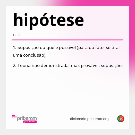 Significado de hipótese