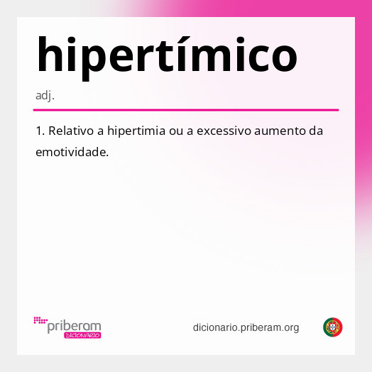 Significado de hipertímico