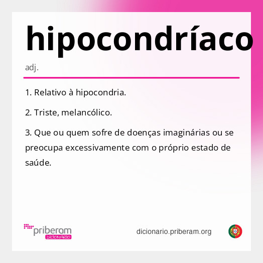 Significado de hipocondríaco