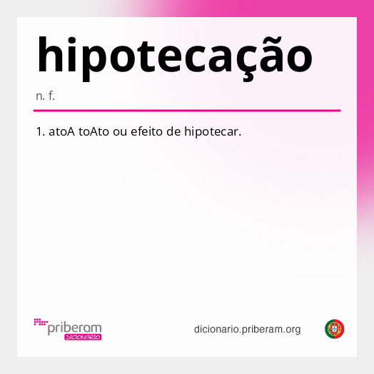 Significado de hipotecação