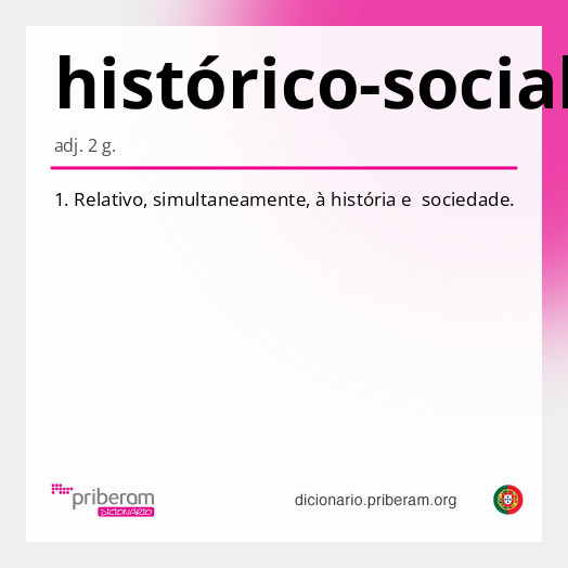 Significado de histórico-social
