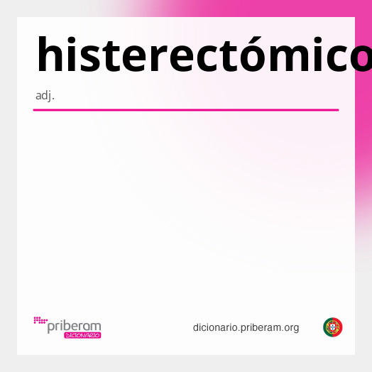 Significado de histerectómico