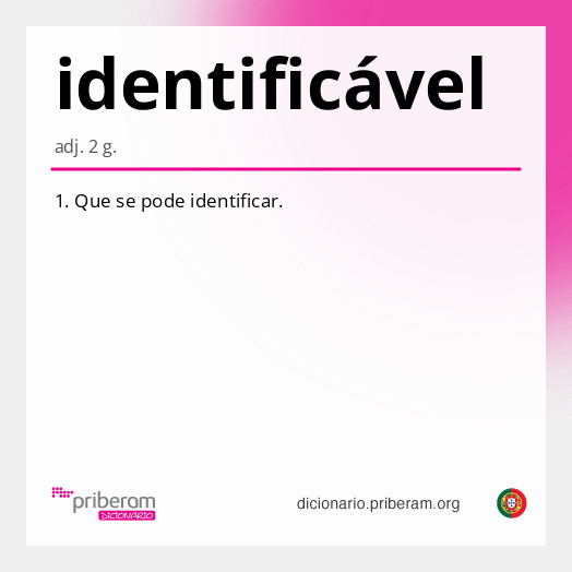 Significado de identificável