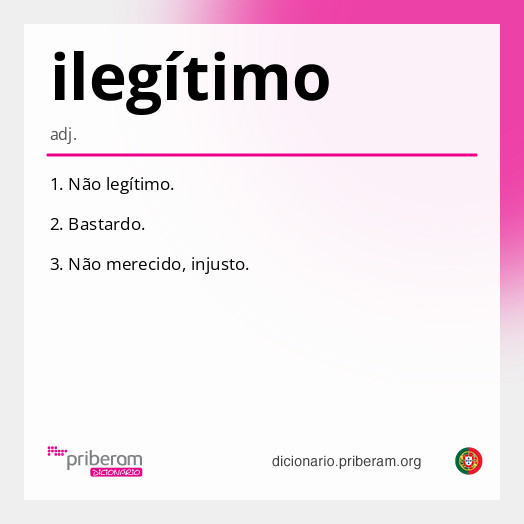 Significado de ilegítimo