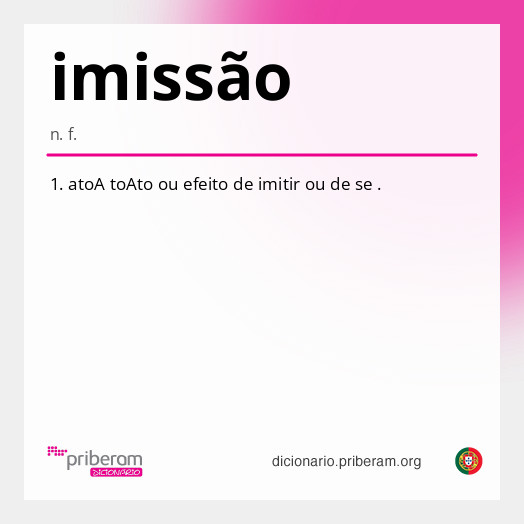 Significado de imissão