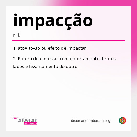 Significado de impacção