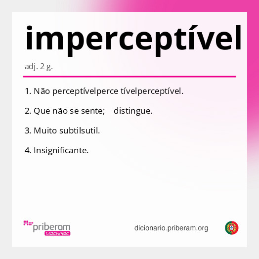 imperceptível
