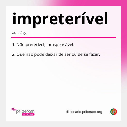 impreterível