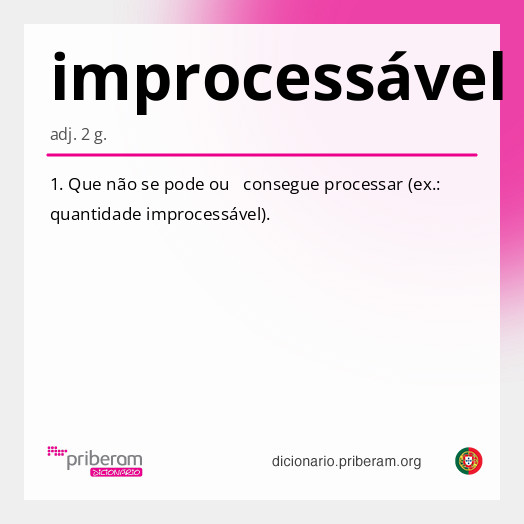 improcessável