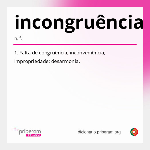 Significado de incongruência