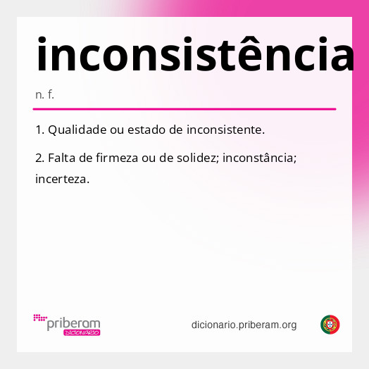Significado de inconsistência