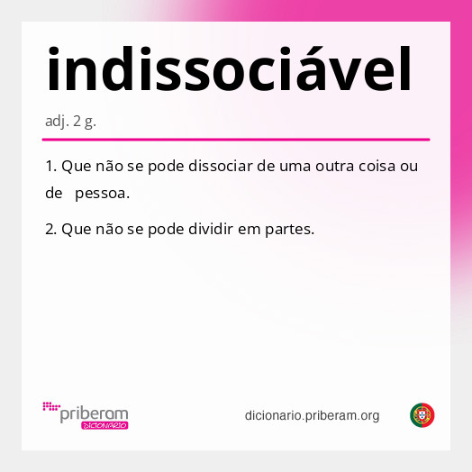 Significado de indissociável