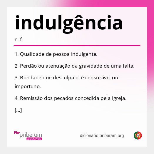 Significado de indulgência