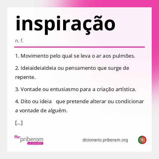 Significado de inspiração