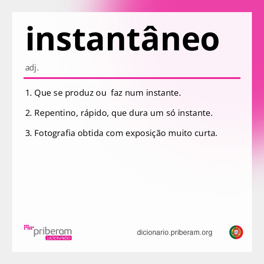 instantâneo