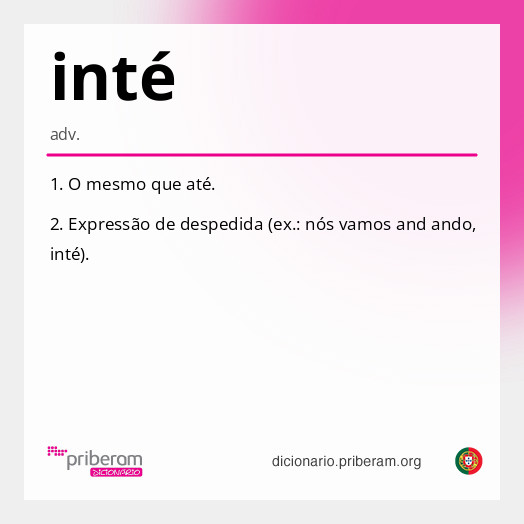 Significado de inté