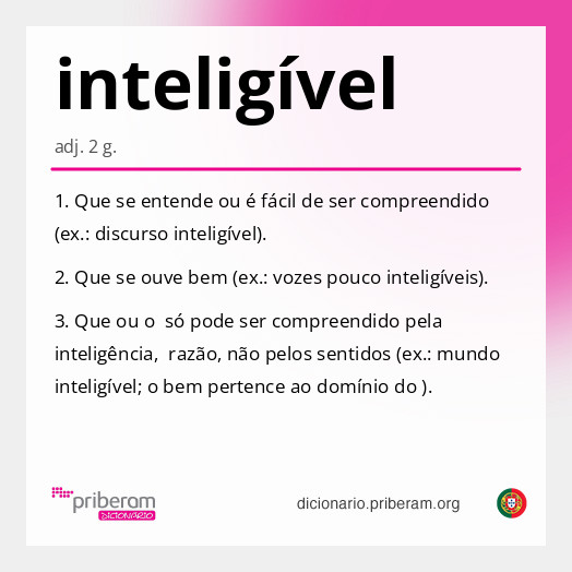 Significado de inteligível