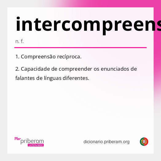 Significado de intercompreensão