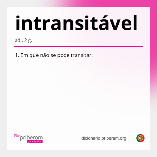 Significado de intransitável