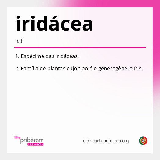Significado de iridácea