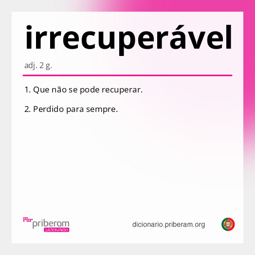 irrecuperável