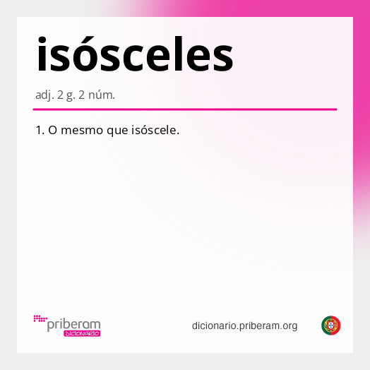 Significado de isósceles