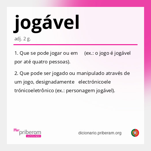 Significado de jogável