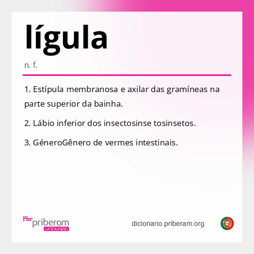 Significado de lígula