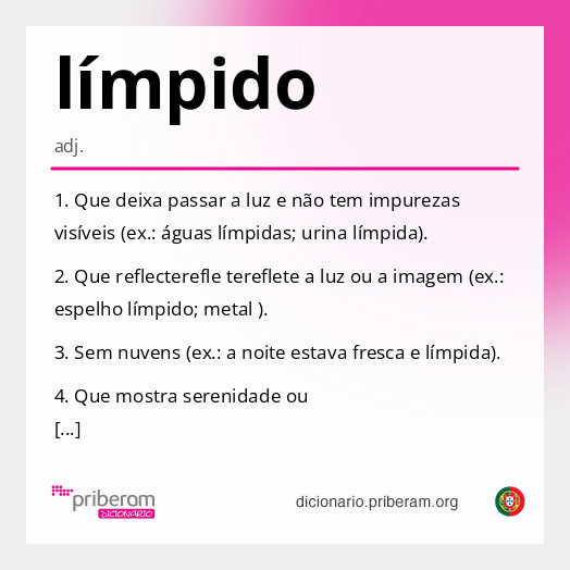Significado de límpido