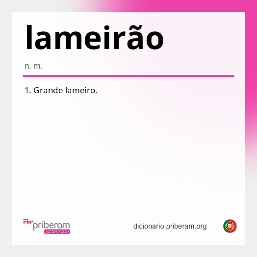 Significado de lameirão