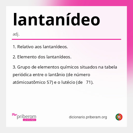 
   Significado de lantanídeo