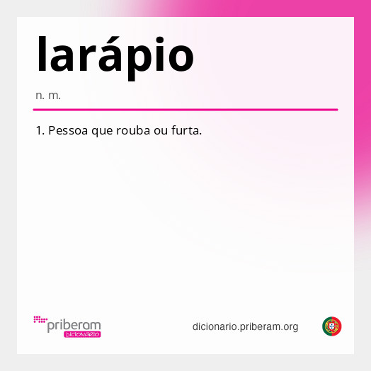 
   Significado de larápio