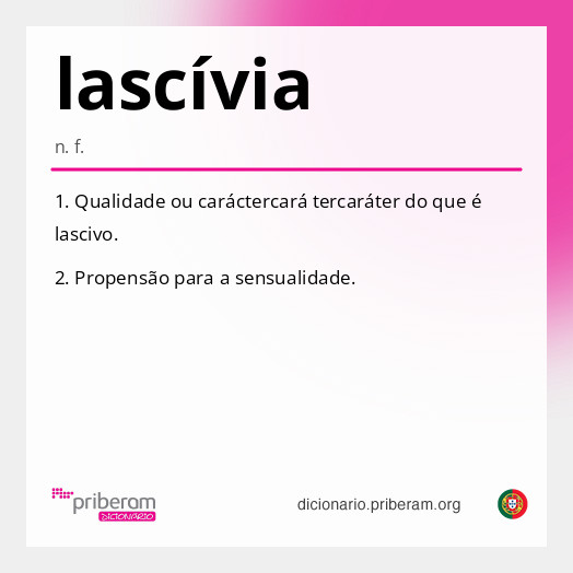 
   Significado de lascívia