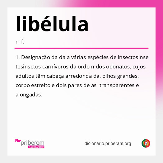 
   Significado de libélula